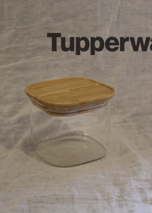 Glass Canister With Bamboo Lid 550ml
