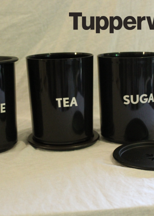 Tea Coffee Sugar Set 1.2lt Black