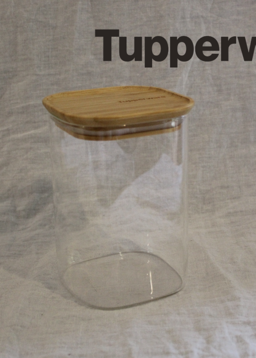 Glass Canister With Bamboo Lid 1.1lt