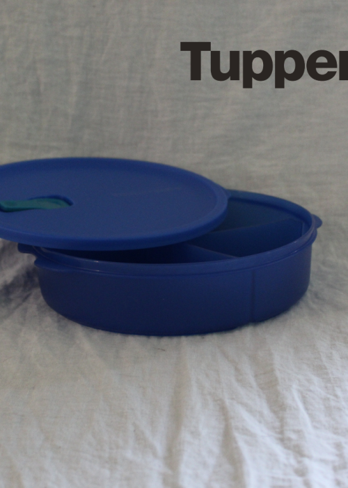 Crystalwave Microwave Divider Dish 830ml Blue